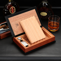 Cigar moisturizer 5 portable cigar box cigar set to send scissors hygrometer book moisturizing cigarette case