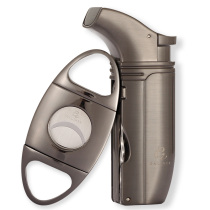 Cigar Scissors Lighter Set Stainless Steel Cigar Knife Windproof Lighter Cuba Portable Cigar Cigar Accessories