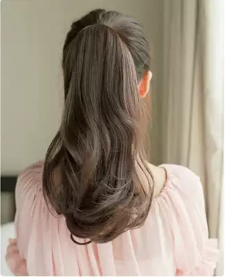 Wig female ponytail strap long curly hair female wig fashion fluffy ponytail hair short pear curly hair