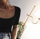 2024 Spring and Summer Square Neck Modal Short Sleeve French Square Neck Short Big Neck Top Exposed Clavicle Tight T-shirt for Women