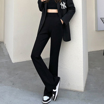 Micro Horn Pants Woman High Waist Pituitary Comfort Slim 2022 New Summer Thin Korean version Ins Chains Tide Casual Long Pants