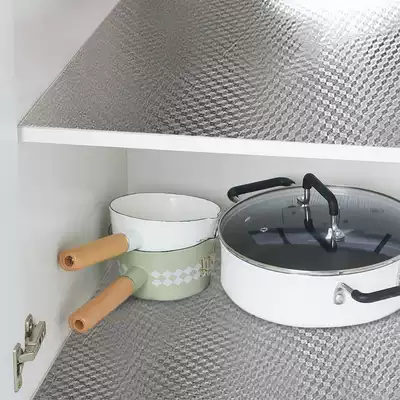 Japanese integral cabinet waterproof and oil-proof stickers self-adhesive kitchen sink refurbished stickers aluminum foil tin padded unscathed wall stickers