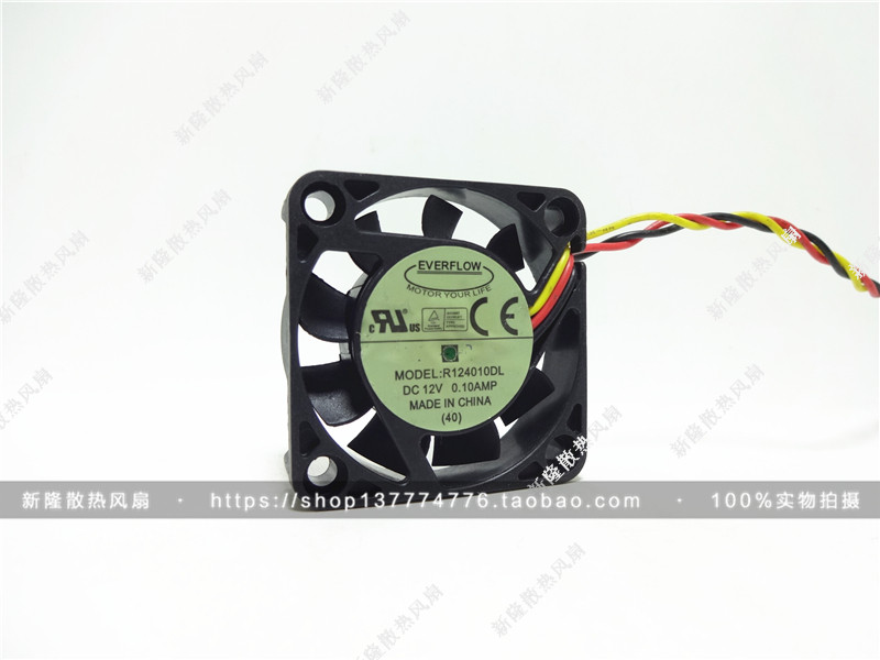 EVERFLOW R124010DL 12V 0 10A 4010 4cm switch Dual ball CPU fan