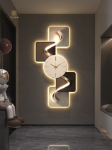 Modern light extravaganza Decorative Painting With Clock Led Lamp Painting Extreme Simplicity Superior Sense Corridor Aisle Hanging Painting Living Room Painting