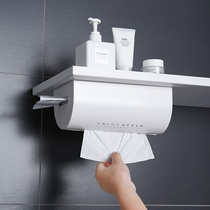 Kitchen tissue rack non-punching wall hanging paper holder household napkin hanger cabinet door toilet paper box holder