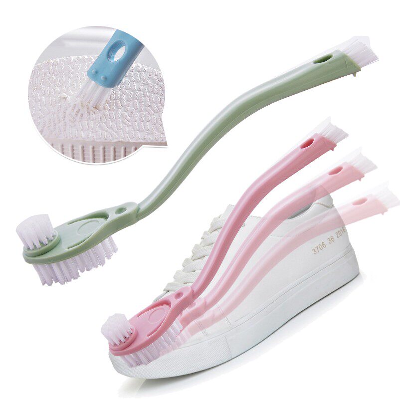 Shoe washing special brush double-headed plastic long handle shoe washing brush soft hair plus hard hair double-sided cleaning brush sneakers brush shoe brush