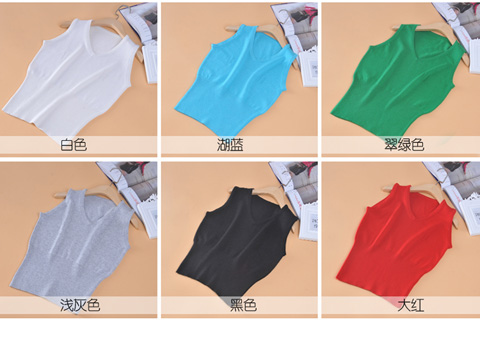 Mùa thu và mùa đông áo len nữ tinh khiết cashmere nhỏ sling đồ lót nhiệt cá nhân cổ áo len ngắn V áo len áo phao nữ