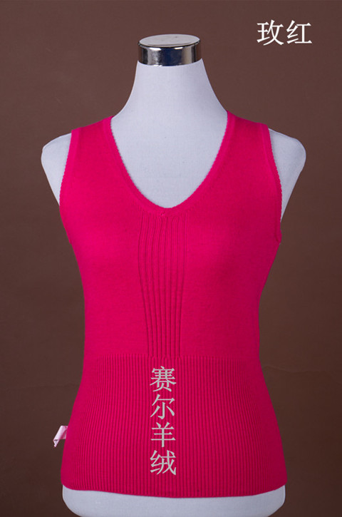 Mùa thu và mùa đông áo vest cashmere cá nhân ấm áp đoạn ngắn đầu V-len len đan đan đáy áo len áo thun nữ đẹp