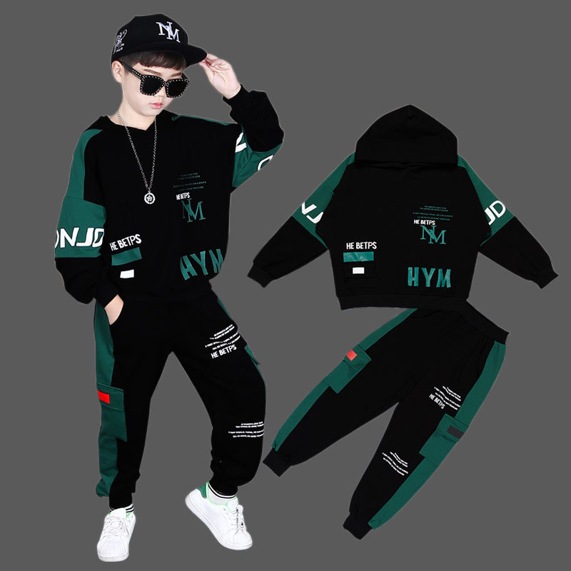 Children's Spring and Autumn 2026 New Fashion Boys' T-Shirt Spring Sweatshirt Set for 9-Year-Old Boys, Long-Sleeve Stylish Outfit
