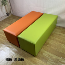 Early Education Center Soft Bench Sofa Stool Kindergarten Software Combined Leather Change Shoes Stool Bench Fence Children Customized