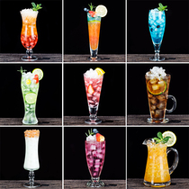 Fruit juice cup beverage cup glass household milk tea cup personality creative trend Net red sand ice cold drink cup Milk Cup