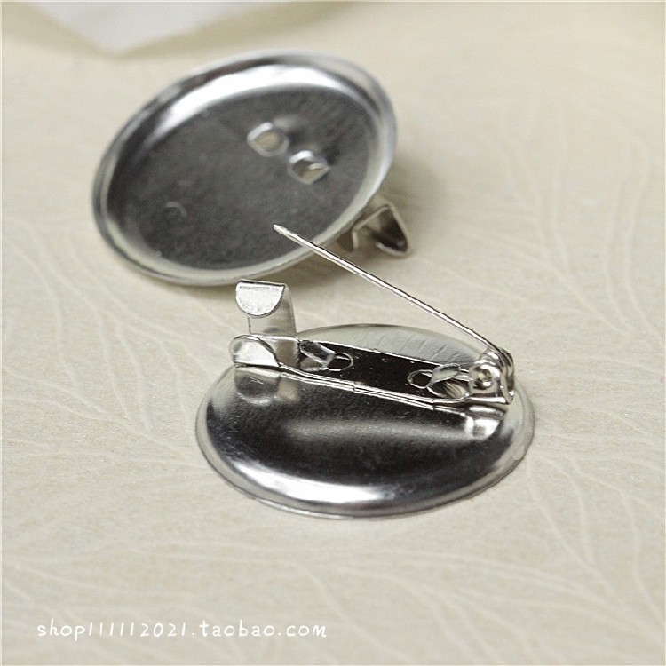 Silver tray bottom buckle pin fake flower accessories 0 3 yuan a piece
