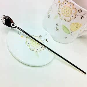 Japan imports long handle milk stirring spoon Stainless Steel Coffee Ice Spoon Tone Wine Bar Honey Seasoned Mini Spoon