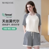 Летняя тонкая пижама для кормящих грудью, футболка, комплект, короткий рукав, оверсайз