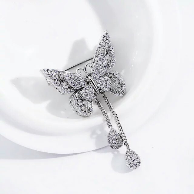 Broche femme en Zircon diamant - Ref 1184173 Image 9