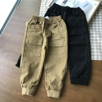 Special upgrade warehouse clear cabin boy big pockets closed casual pants baby grindroy micro-velvety long pants