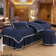 Vòng cao cấp đặc biệt công chúa gió mùa hè denim bedspread vẻ đẹp thẩm mỹ viện câu lạc bộ châu Âu tươi màu be pro - Trang bị tấm