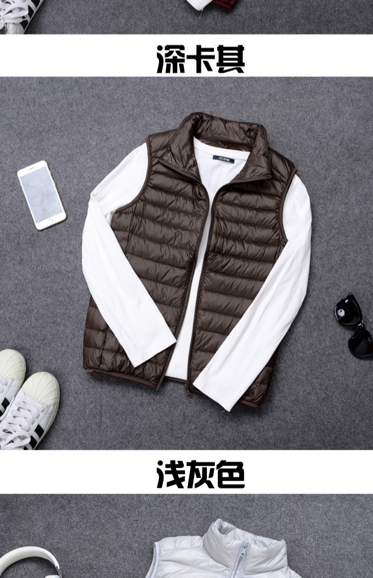 2018 thu đông nam mới xuống vest mỏng phần ấm xuống đôi vest mẫu xuống áo vest quần áo đôi nam nữ