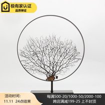 New Chinese style modern simple Coral Sea tree ornaments creative living room porch model room light luxury craft soft decorations