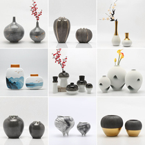 New Chinese style modern creative simple light luxury ceramic jar vase flower arrangement TV cabinet model room soft decoration