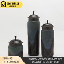 New Chinese creative simple retro ceramic storage cans ornaments living room TV cabinet sales office model room decorations