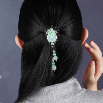 Hipster hairclip ancient style headdress small clip female chalcedony semi-tie hair accessories temperament National style jewelry