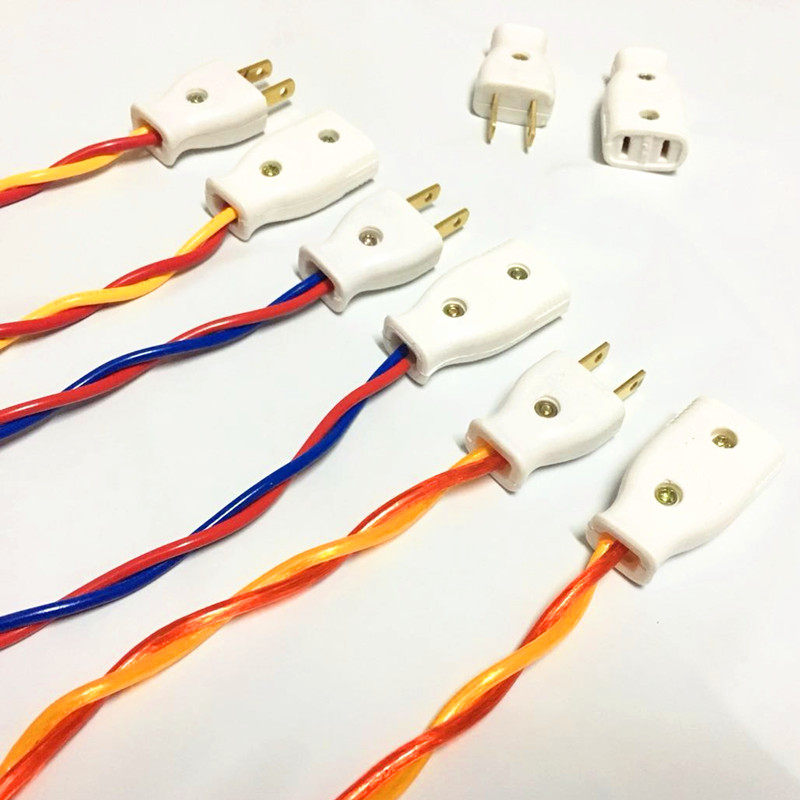 Pure copper core twisted pair flower wire electric bicycle charging wire LED lamp holder wire lighting wire household wire socket power cord