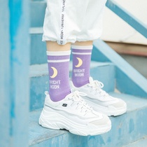 Breathable stockings socks ins-music of the tide cotton Korea streets of Europe and the United States in the spring and autumn gao yao wa children Korean version of the Four Seasons