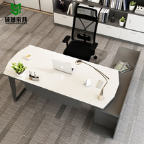  Boss desk Guangzhou office furniture Simple modern plate-type large desk Supervisor desk Manager desk Boss desk chair