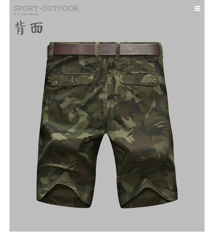 Quần short mùa thu 2018 nam năm điểm quần mùa hè quần cắt cúp rộng quần rộng kích thước giản dị quần cotton bó sát quan au