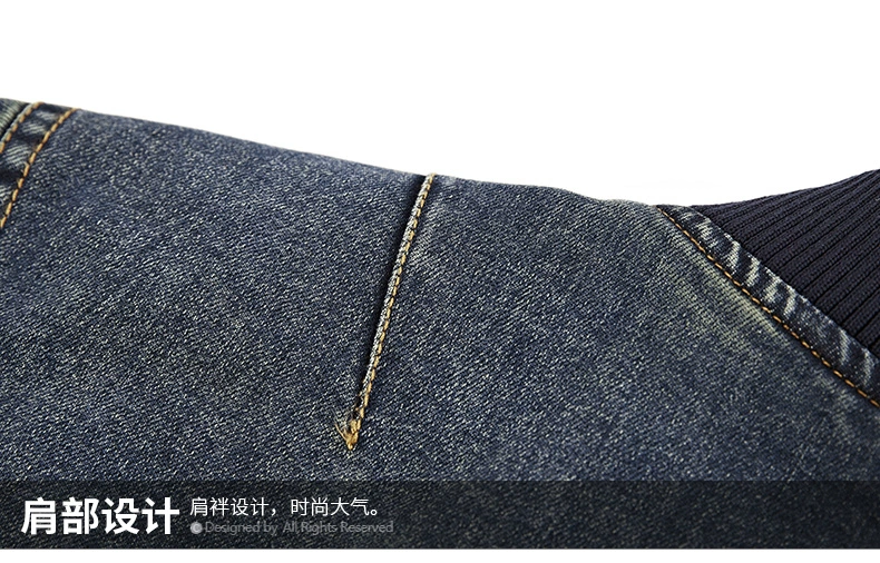 2019 xuân mới áo khoác nam bay nam thanh niên dụng cụ denim áo khoác đồng phục thời trang bóng chày trên thủy triều quần áo - Đồng phục bóng chày áo bomber nam