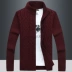 Mùa xuân 2018 áo len nam mới cho nam áo len cổ áo cardigan cổ áo len giản dị đan áo khoác thủy triều áo len cardigan nam Cardigan