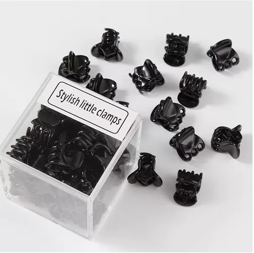 Заколка для волос, челка, черный аксессуар для волос, маленькая заколка-крабик, шпильки для волос