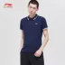 Li Ning áo sơ mi nam tay ngắn POLO áo sơ mi nam và nữ có cùng một đôi áo thể thao nửa tay áo thường ngày APLP005 - Áo polo thể thao Áo polo thể thao