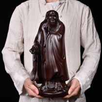 Ebony wood carving Laozi statues too old Taoist patriarch Daozu statue ancient sage mahogany