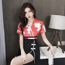 Summer Beautician work dress Womens beauty salon high-end wellness pavilion Foot Bath Technician Temperament Dress Suit Clothing