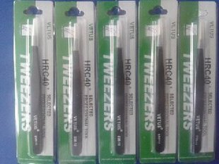 Wittes VETUS high density antistatic tweezer pointed elbow ESD-10 11 12 13 14 14 15