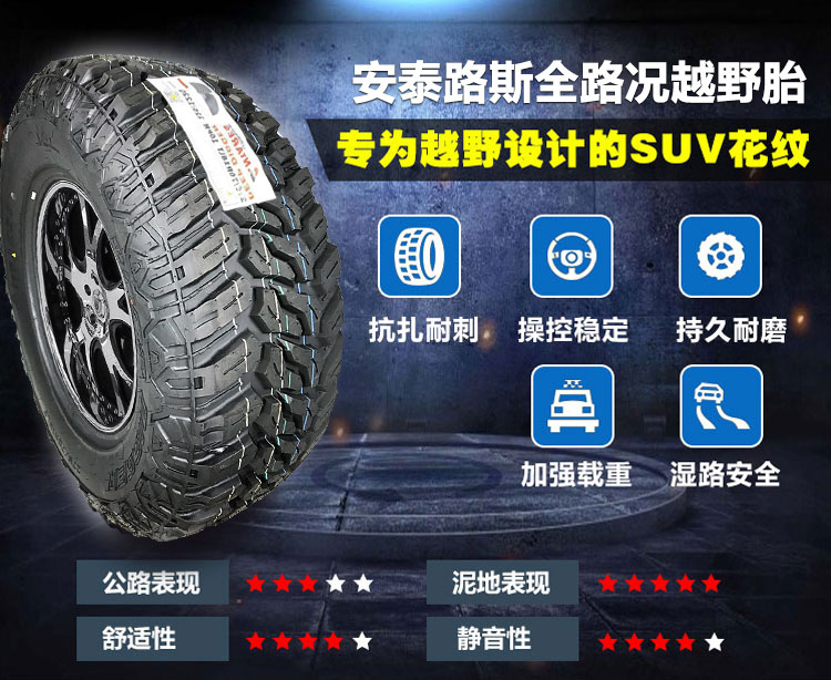 Antai Luce Off-road Tire Mud Tire 24575r16 Pickup Truck Modified MT All-terrain Tire at Modified and Widening