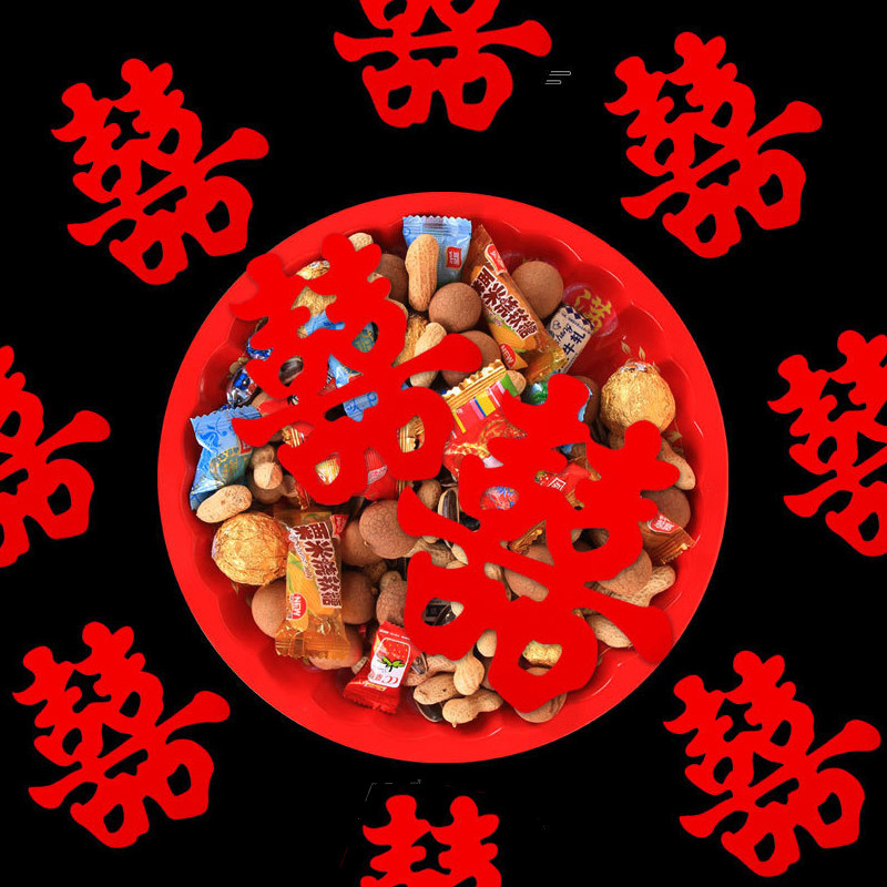 Flocking cloth mini small happy word self-adhesive wedding stickers wedding wedding supplies stairs stickers furniture wall stickers wedding room layout