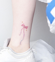 Tattoo stickers waterproof cute little bow small fresh girl simulation tattoo ankle clavicle long-lasting tattoo stickers