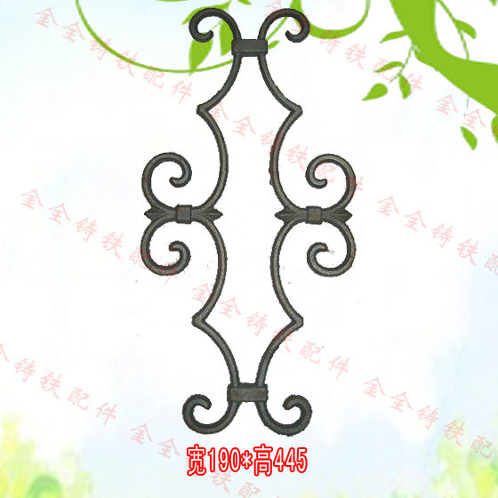 Iron accessories door railings flowers hardware installation engineering decorative materials casting pig iron parts manufacturers spot hot sale