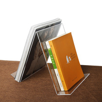 Book Display Shelf Record Exhibition Rack Outlet Acrylic A5 A4 Bifacial Book Photo Album Bay Promotional Picture Book Shelf