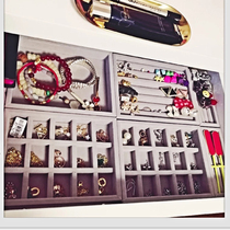  Jewelry box Earrings trinkets box Simple ring tray Head rope earrings ear clip display plate hairpin storage box