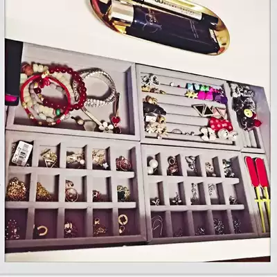 Jewelry Box earrings small jewelry box simple ring tray Hairband earrings ear clip display tray hair clip storage box