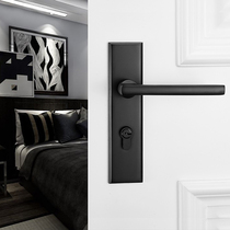 New Pint Black Door Lock Door Lock Three Sets Toilet Door Lock Handle American Door Lock Office Door Lock