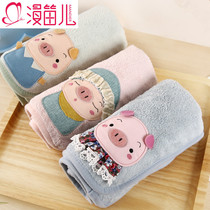 2019 lovely pig year zodiac household face towel cotton coral fleece face towel dry hair wipe absorbent towel