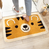 High and low hair home flocking door tiger mat door bedroom home Mat toilet water absorbent non-slip mat
