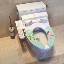 Toilet stickers creative flamingo hook-and-loop toilet toilet toilet toilet toilet decoration cushion set simple toilet cushion