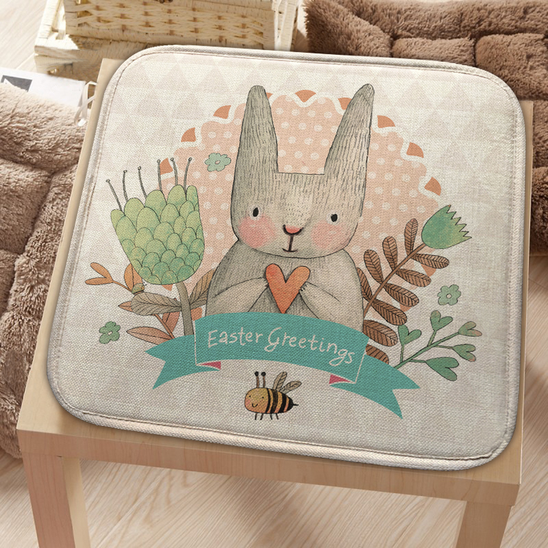 Cartoon thỏ 40cm45cm xe ghế đệm văn phòng nhà ghế đệm pad Four Seasons chung dễ thương - Ghế đệm / đệm Sofa thảm ghế