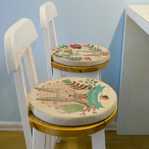 Floating window cushion rabbit round 36cm chair cushion creative cartoon four seasons cute tatami cotton linen cushion